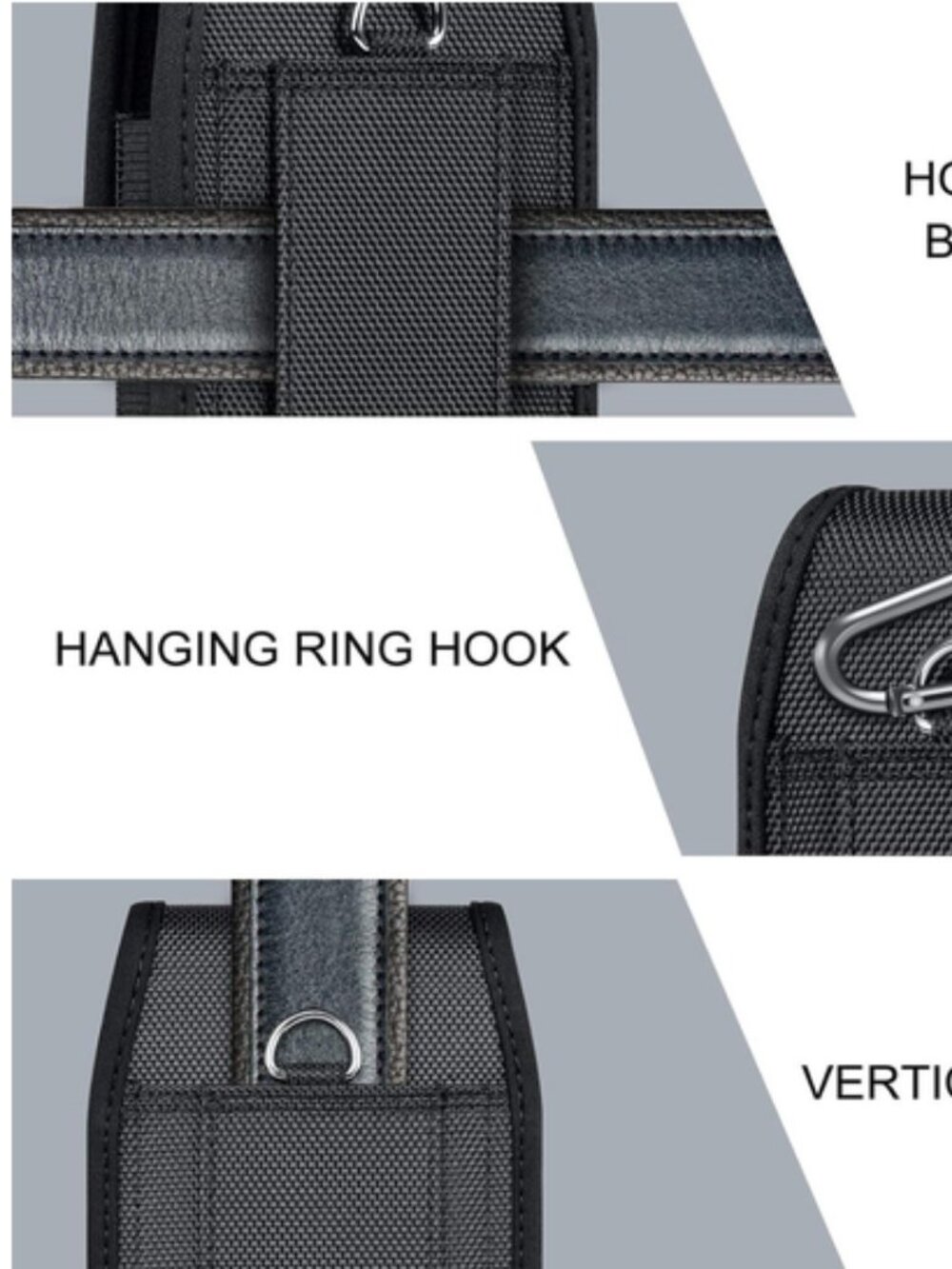 📱Cell Phone Pouch Black Nylon Holster Case Compatible w/Samsung Galaxy NWOT📱 - Picture 9 of 16